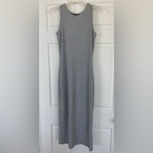 See You Monday NWT Gray Sleeveless Ribbed Dress